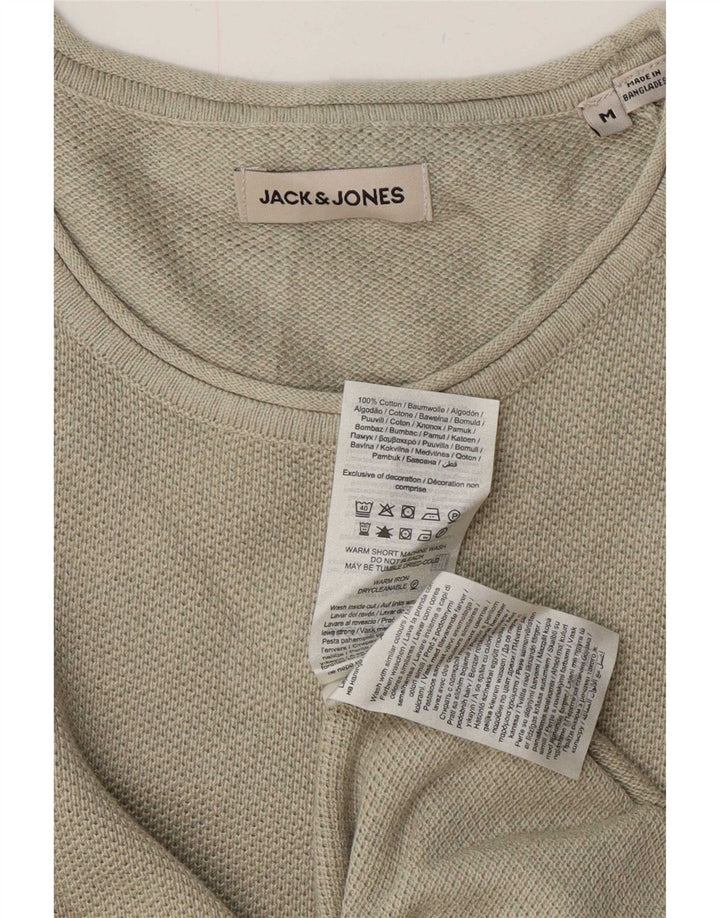 Jack & Jones Ανδρικό πουλόβερ με λαιμόκαυστο βαμβακερό μεσαίο πράσινο