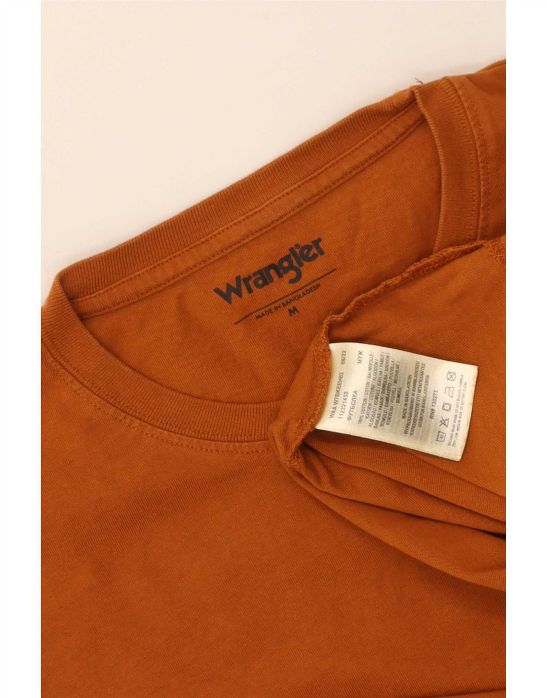 Ανδρικό τοπ Wrangler μακρυμάνικο μεσαίο καφέ βαμβακερό