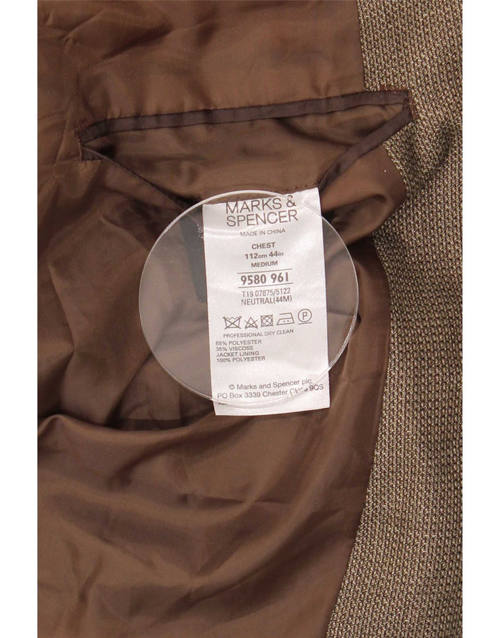 Marks & Spencer Ανδρικό μπουφάν blazer UK 44 XL καφέ πολυεστέρας