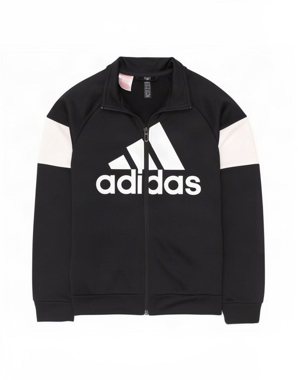 Adidas Boys Graphic αθλητική φόρμα Top Jacket 9-10 Years Black Colourblock