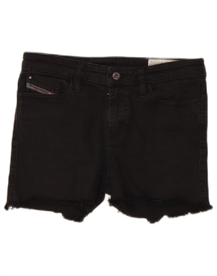 Diesel γυναικείο τζιν σορτς Skinzee W28 Μεσαίο μαύρο βαμβακερό
