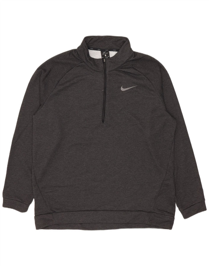 Ανδρικό φούτερ με φερμουάρ Nike Dri Fit Jumper XL Grey Polyester