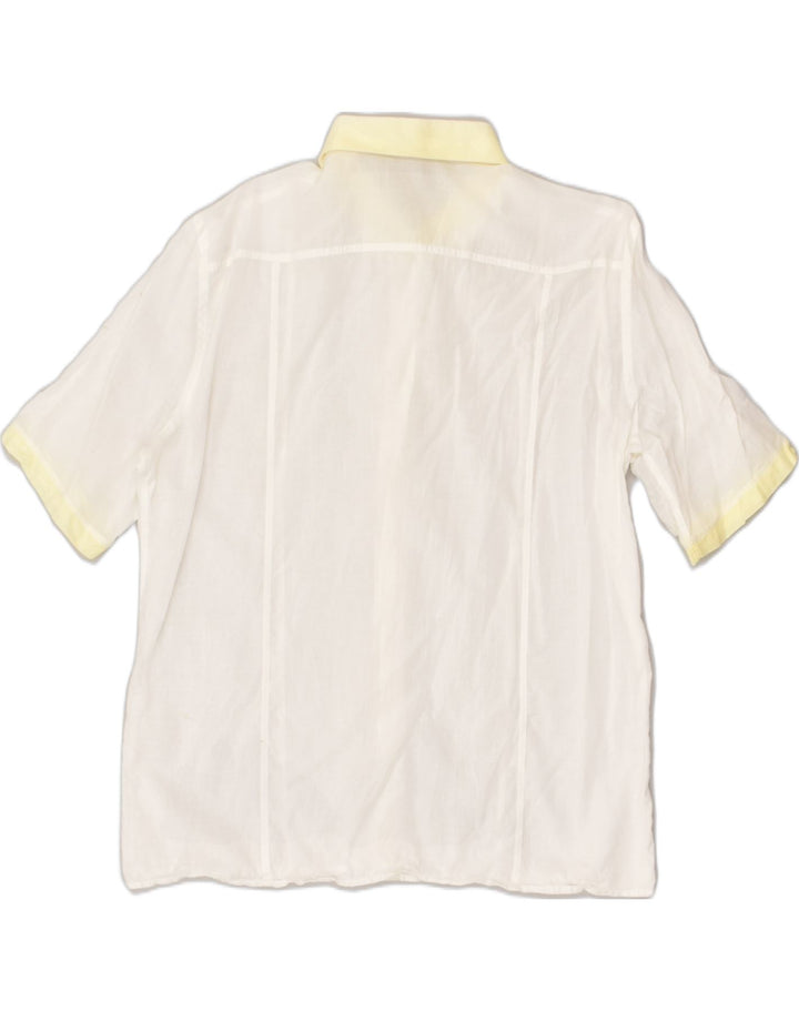 VINTAGE Mens Short Sleeve Shirt Size 43 Large White | Vintage Vintage | Thrift | Second-Hand Vintage | Used Clothing | Messina Hembry 