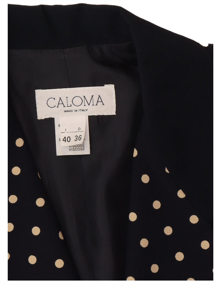 Caloma Γυναικείο Μπουφάν 1 Κουμπί Blazer IT 40 Small Navy Blue πουά