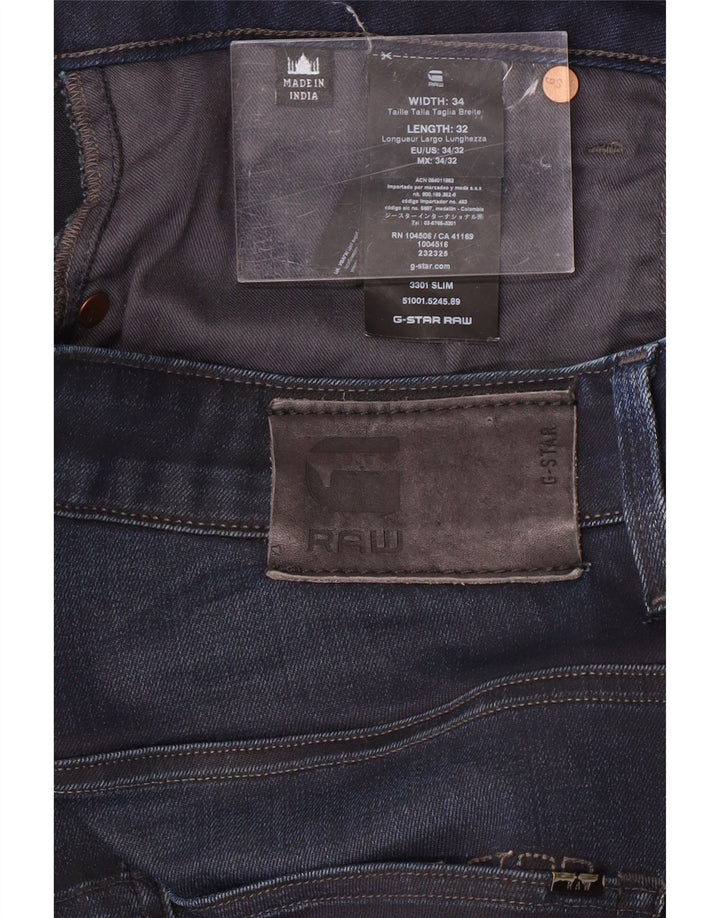 G-STAR Ανδρικό 3301 Slim Jeans W34 L32 Navy Blue