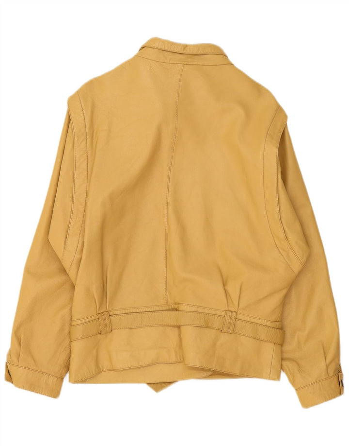 Vintage Γυναικείο Δερμάτινο Μπουφάν EU 40 Medium Yellow Leather