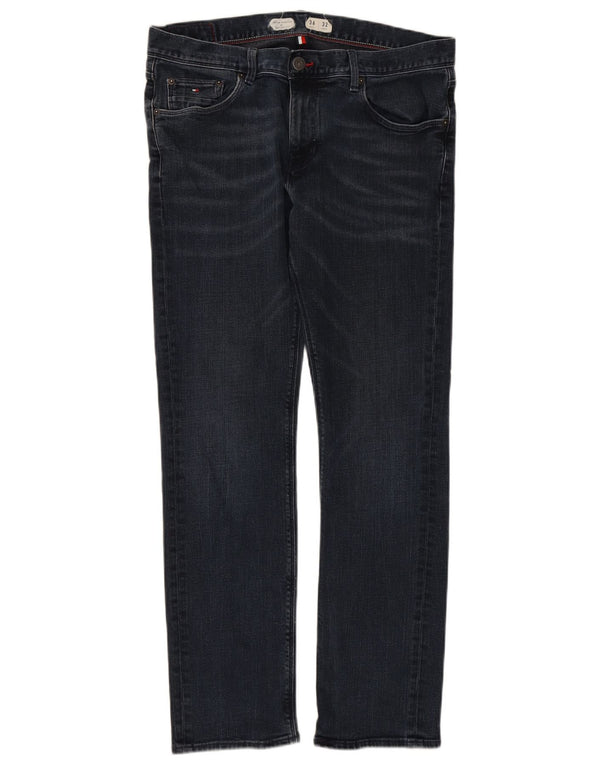 TOMMY HILFIGER Γυναικεία Denton Straight Jeans W36 L32 Navy Blue Cotton