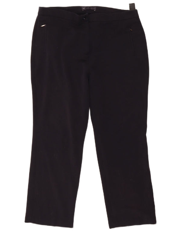 Marks & Spencer Γυναικείο ψηλόμεσο παντελόνι UK 14 Large W34 L26 Navy