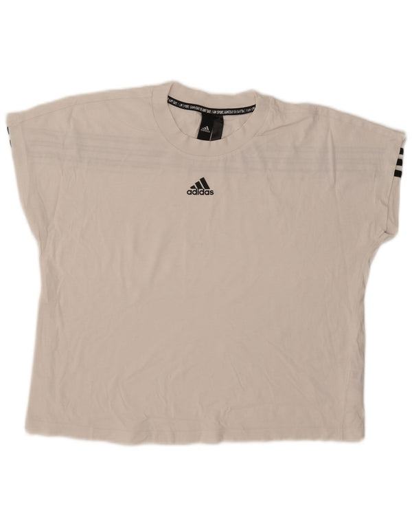 Γυναικείο μπλουζάκι Adidas Crop Oversized Top 10 Small White βαμβακερό