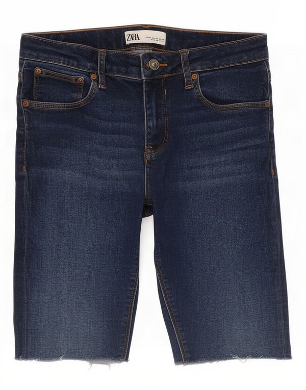 Zara Γυναικείο τζιν σορτς EU 38 Small W28 Navy Blue