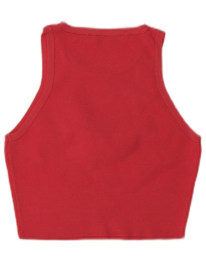 Zara Γυναικείο Γιλέκο Crop Top UK 8 Small Pink