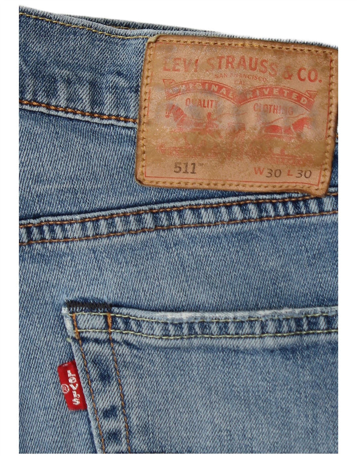 LEVI'S Ανδρικό 511 Slim Jeans W30 L30 Blue Cotton