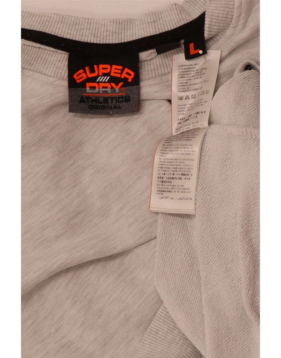 Ανδρικό γραφικό φούτερ SUPERDRY Jumper μεγάλο γκρι βαμβακερό
