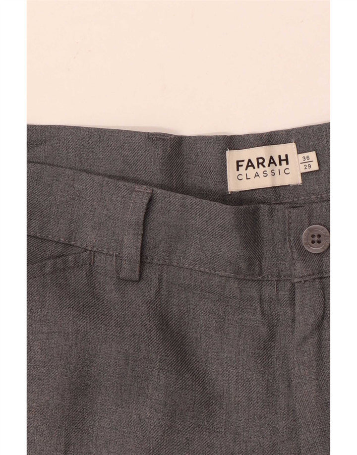 Farah Ανδρικό κλασικό παντελόνι casual W36 L29 Γκρι πολυεστέρας