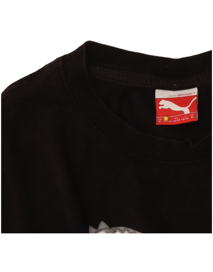Ανδρικό γραφικό T-Shirt Puma Top Medium Black Colourblock