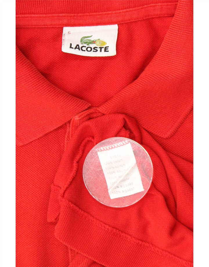Ανδρικό πουκάμισο πόλο Lacoste, μέγεθος 5, μεγάλο κόκκινο βαμβακερό