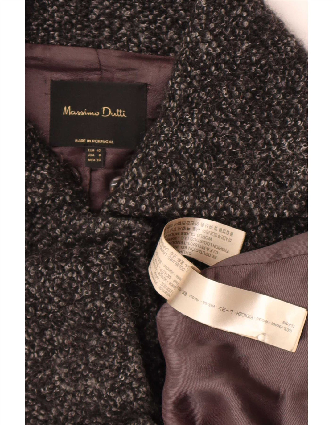 Γυναικείο πανωφόρι Massimo Dutti EU 40 Βισκόζη μεσαίου γκρι