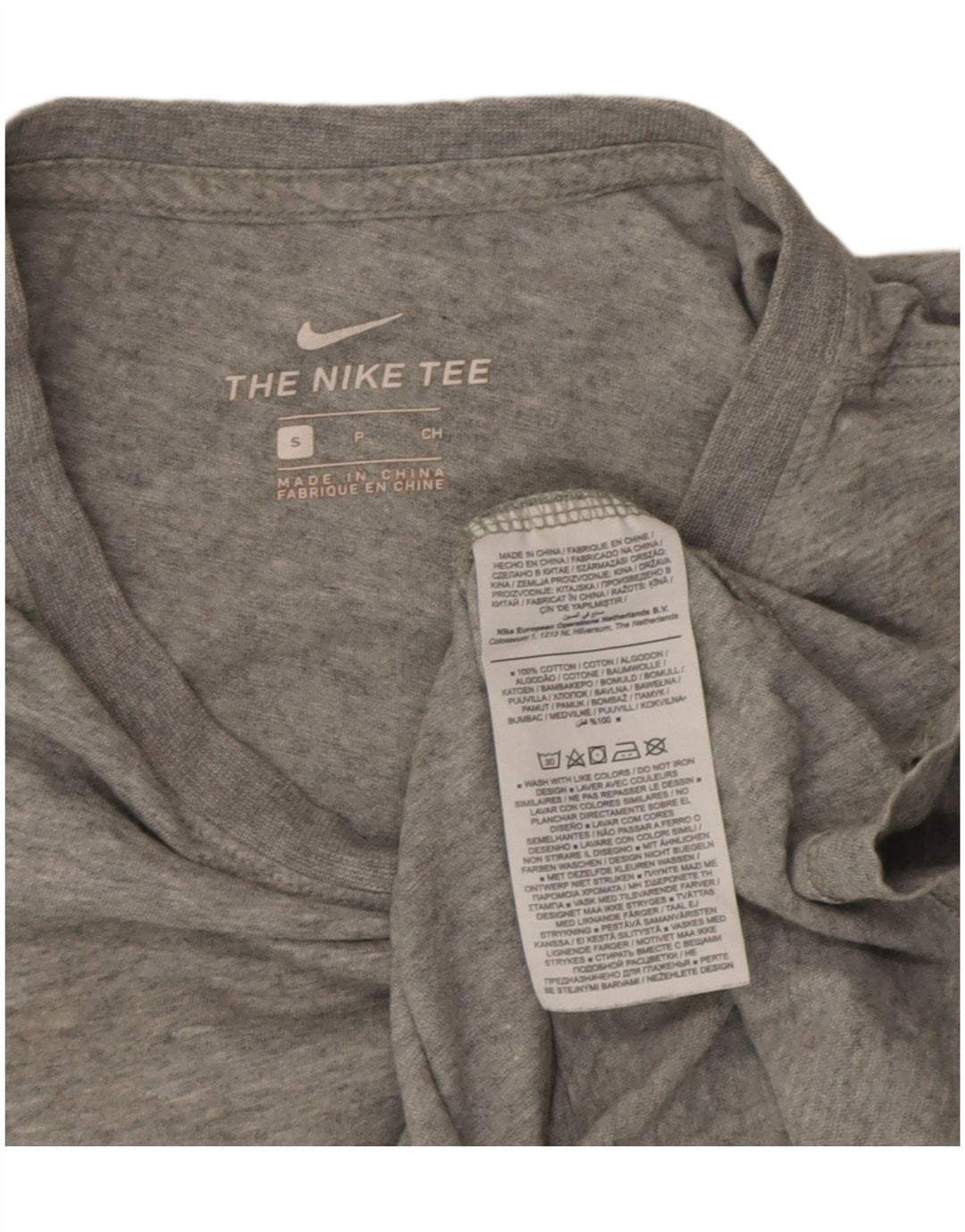 Ανδρικό μπλουζάκι Nike, μικρό βαμβακερό γκρι μπλουζάκι