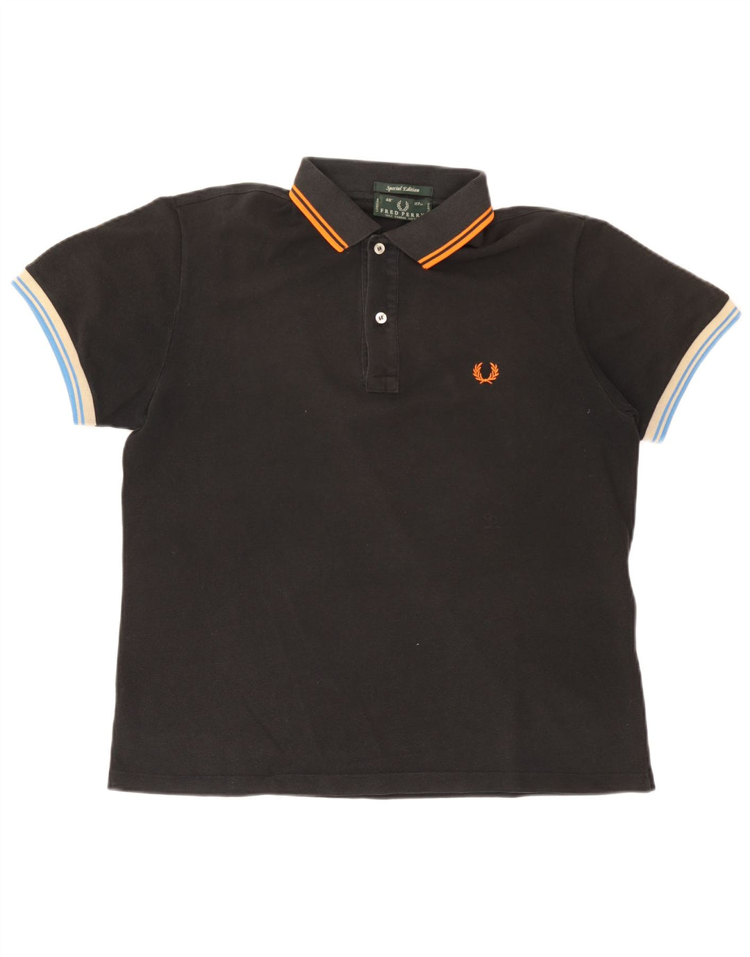 Fred Perry Ανδρικό Πόλο Μπλουζάκι μεγάλο μαύρο βαμβακερό