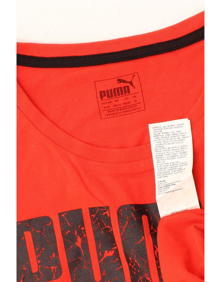 Puma Ανδρικό Graphic T-Shirt Τοπ Μεσαίο Κόκκινο Βαμβακερό