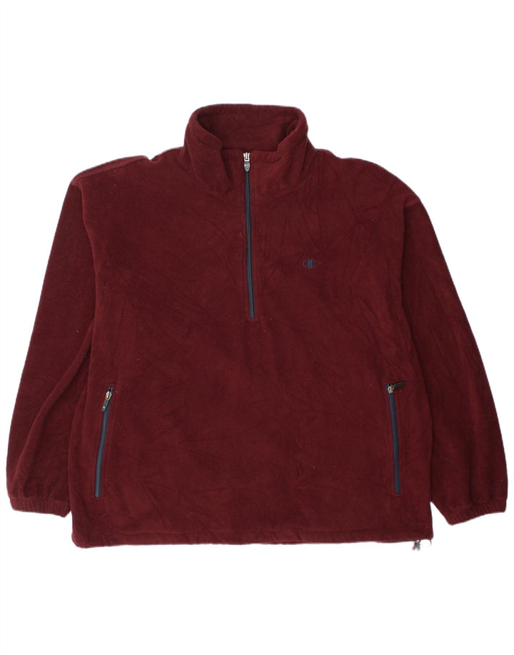 Champion Ανδρικό φερμουάρ Fleece Jumper 2XL Βουργουνδί Πολυεστέρας