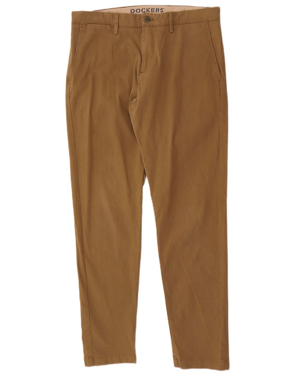 Dockers Mens Khakis Slim Chino Παντελόνι W32 L32 Χακί Βαμβακερό