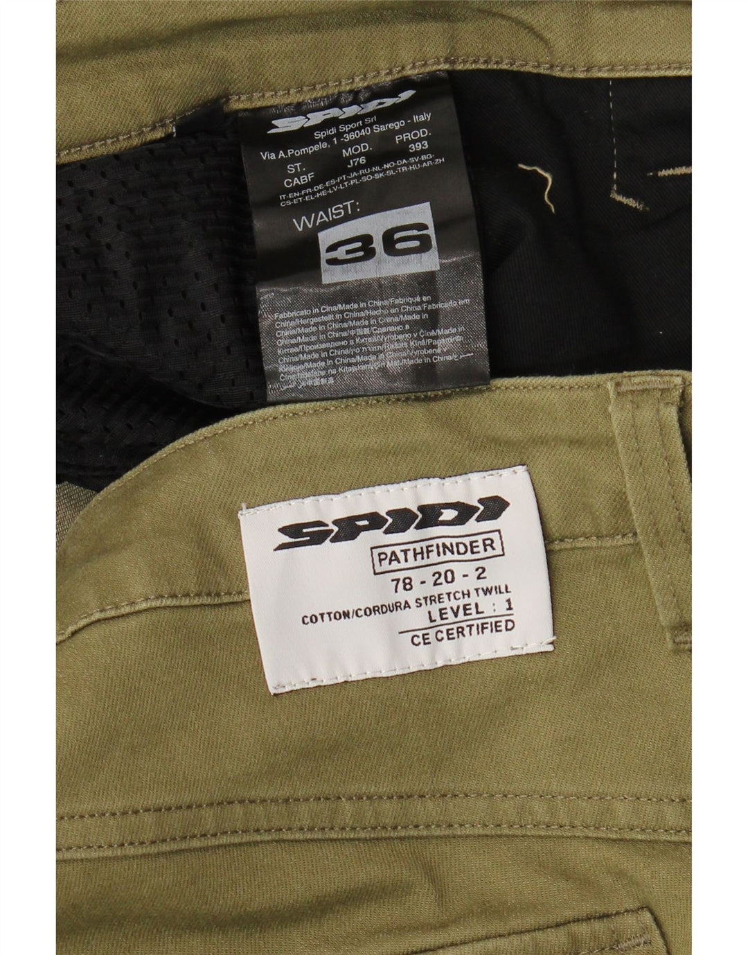 Spidi Ανδρικό Slim Cargo Παντελόνι W36 L33 Χακί Βαμβακερό