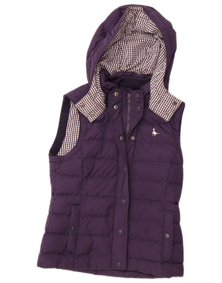 JACK WILLS Γυναικεία κουκούλα με επένδυση Gilet UK 10 Small Navy Blue Polyester