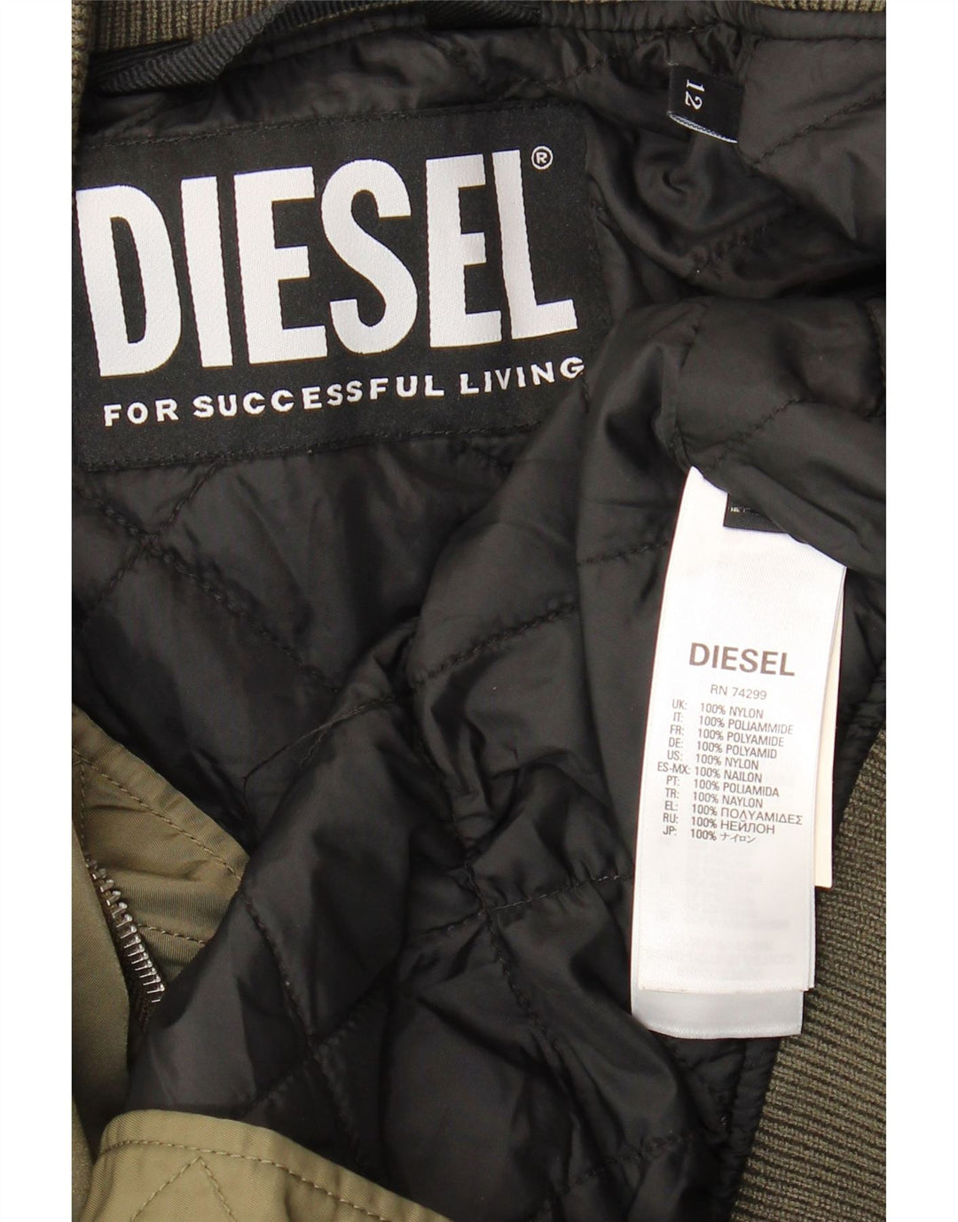 Diesel Γυναικείο Bomber Jacket UK 12 Medium Khaki Nylon
