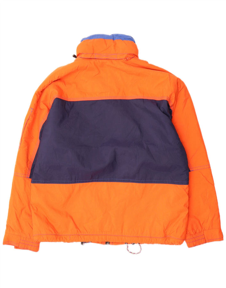 Sergio Tacchini Ανδρικό μπουφάν σκι με κουκούλα UK 40 Large Orange Colourblock