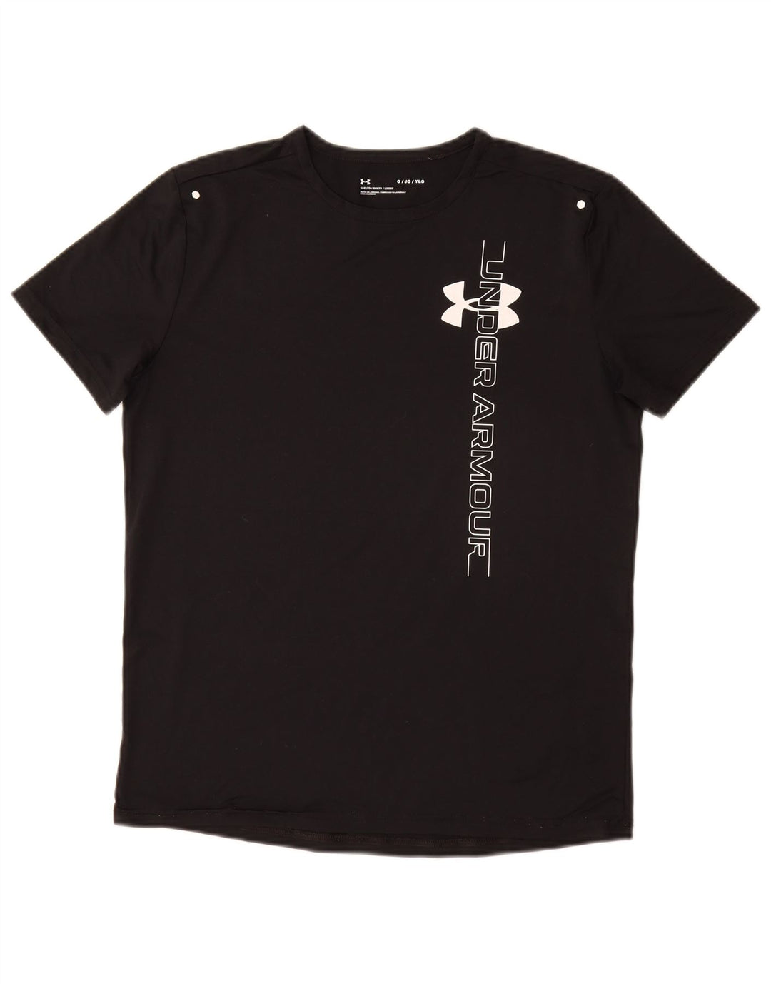 UNDER Armour Boys φαρδύ γραφικό μπλουζάκι 11-12 ετών μεγάλο μαύρο