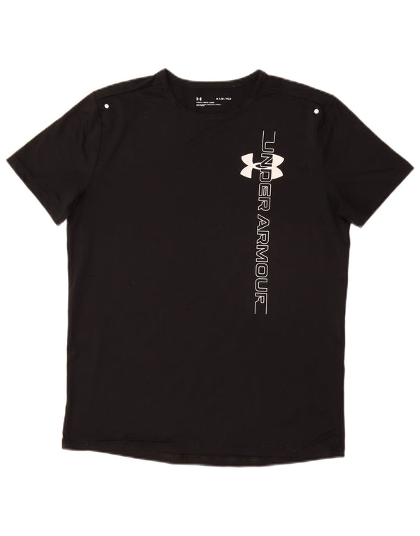 UNDER Armour Boys φαρδύ γραφικό μπλουζάκι 11-12 ετών μεγάλο μαύρο