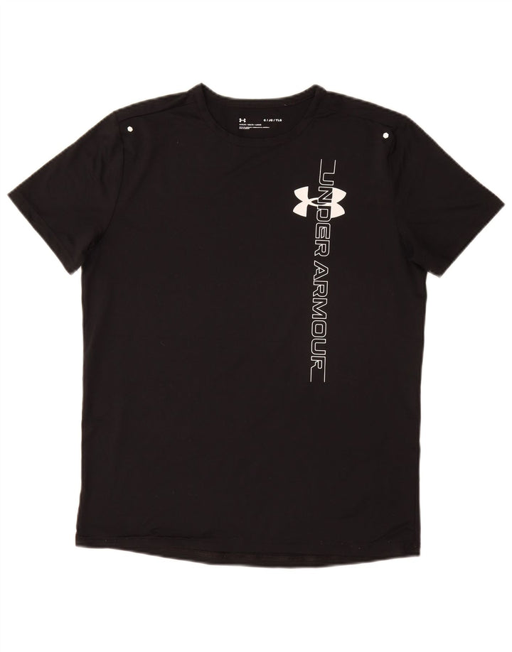 UNDER Armour Boys φαρδύ γραφικό μπλουζάκι 11-12 ετών μεγάλο μαύρο