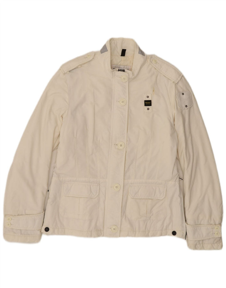 Γυναικείο Military Jacket BLAUER UK 14 Large Off White Polyamide