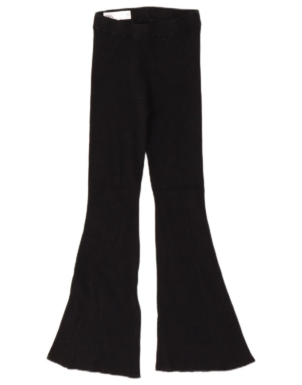 Zara Girls Flare Tracksuit Παντελόνι 9-10 Years Black Viscose