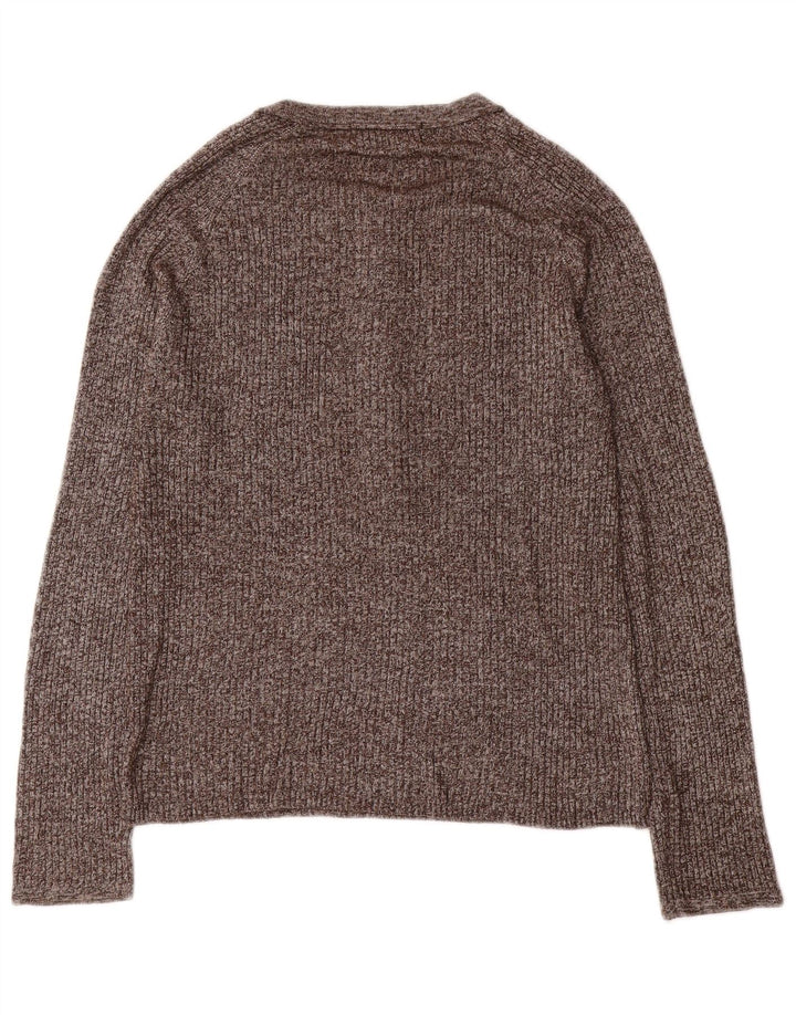 Ανδρικό πουλόβερ Zara Boat Neck Jumper Medium Brown Flecked