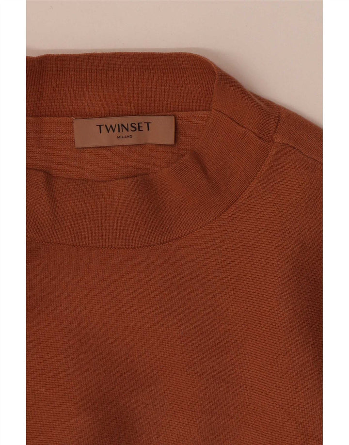 Twinset Γυναικείο τοπ μακρυμάνικο UK 12 μεσαίο καφέ