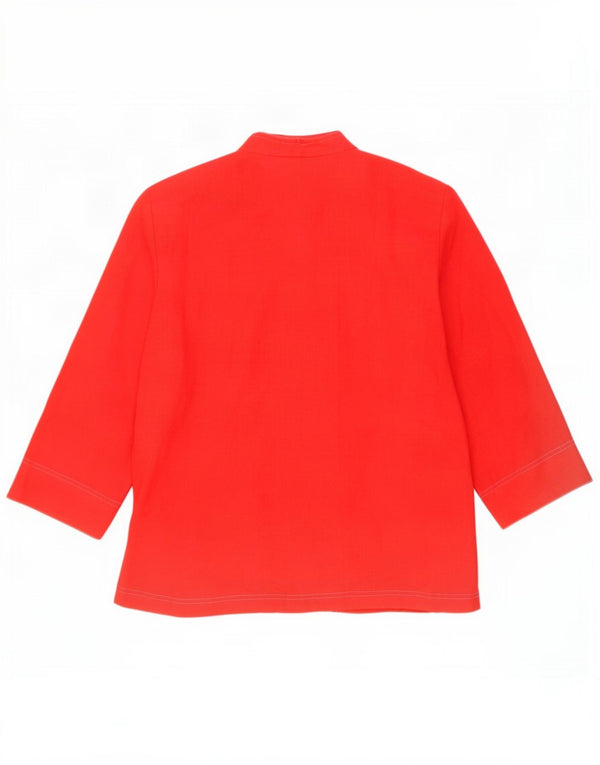 Sasha Γυναικείο πουκάμισο 3/4 Μπλούζα UK 14 Medium Red Len
