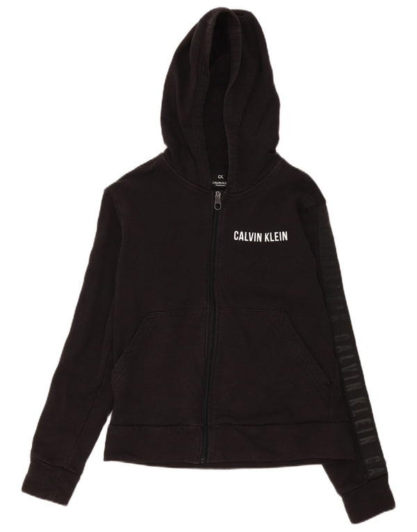 Γυναικείο πουλόβερ Calvin Klein Performance Zip Hoodie UK 14 Medium Black