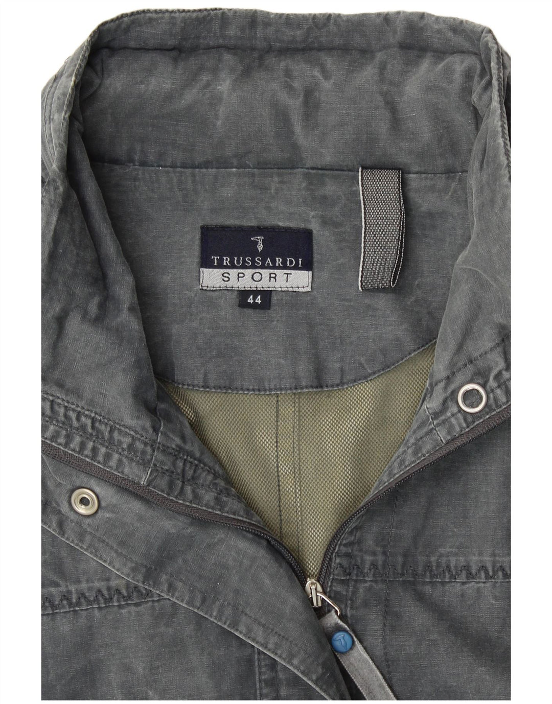 TRUSSARDI Γυναικείο Utility Μπουφάν με κουκούλα IT 44 Μεσαίο Γκρι Βαμβακερό