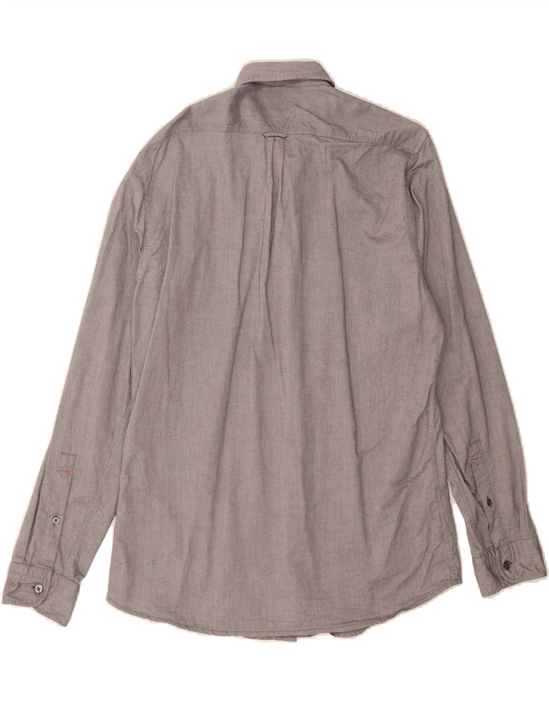 HUGO BOSS Mens Regular Fit Shirt Large Grey Cotton Vintage Hugo Boss and Second-Hand Hugo Boss from Messina Hembry 