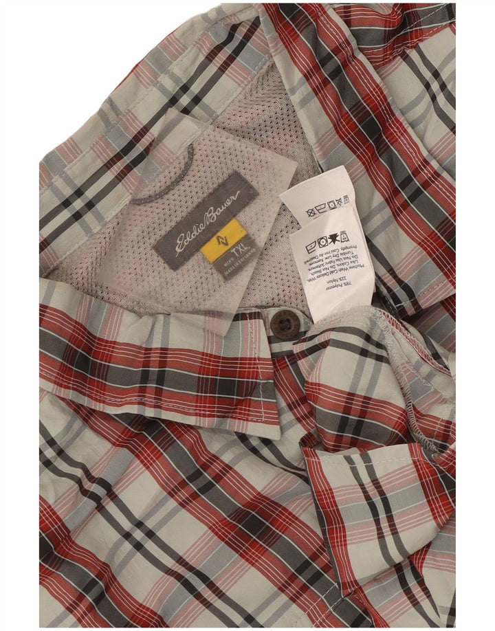 Ανδρικό κοντομάνικο πουκάμισο Eddie Bauer XL Red Check Polyester