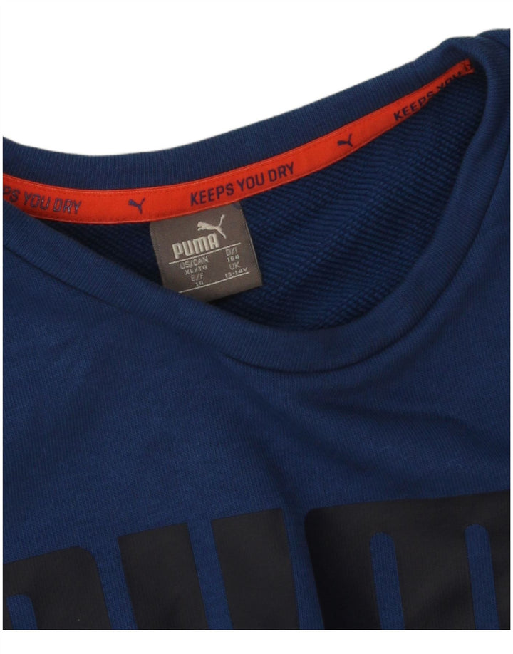 Puma Boys Graphic Top Μακρυμάνικο 13-14 ετών Μπλε Βαμβακερό