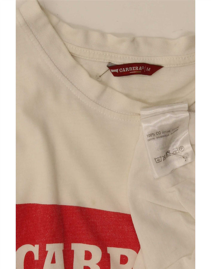 Ανδρικό γραφικό T-Shirt Carrera Top από μεσαίο λευκό βαμβακερό