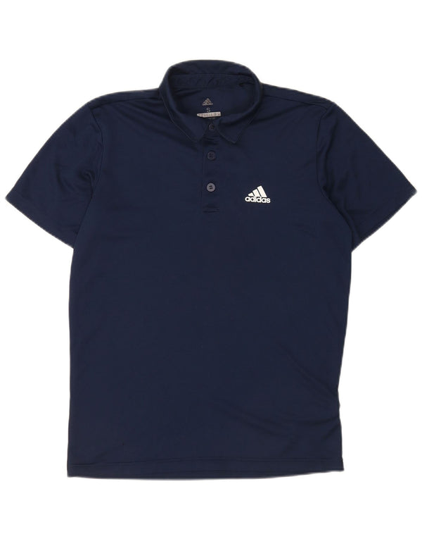 Ανδρικό πουκάμισο Adidas Climalite Polo Small Navy Blue Polyester