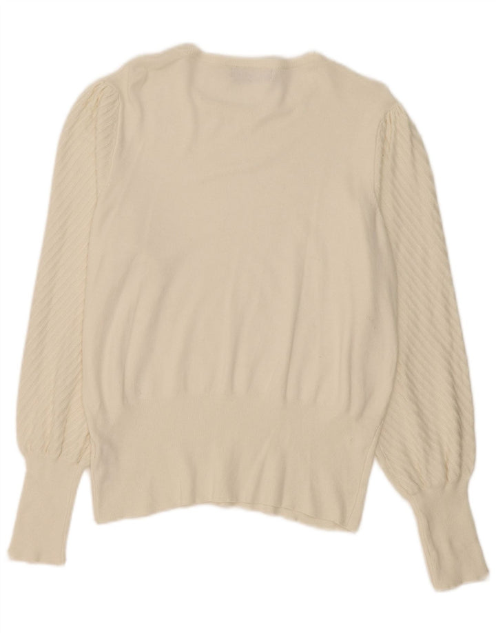Marks & Spencer Γυναικείο πουλόβερ με λαιμόκαυστο UK 14 Medium Off White