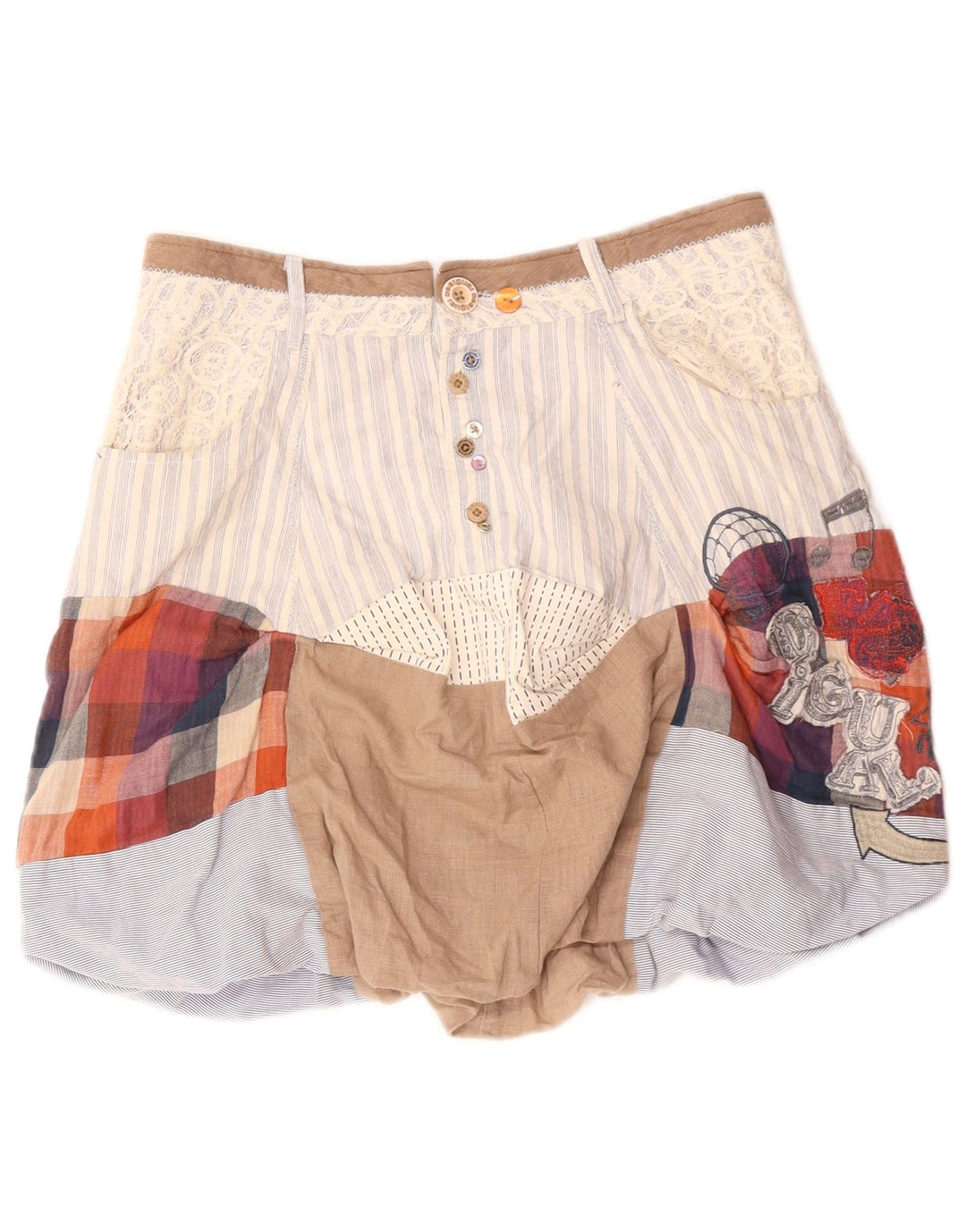 DESIGUAL Γυναικεία φούστα φούσκα EU 36 Small W30 πολύχρωμο συνονθύλευμα