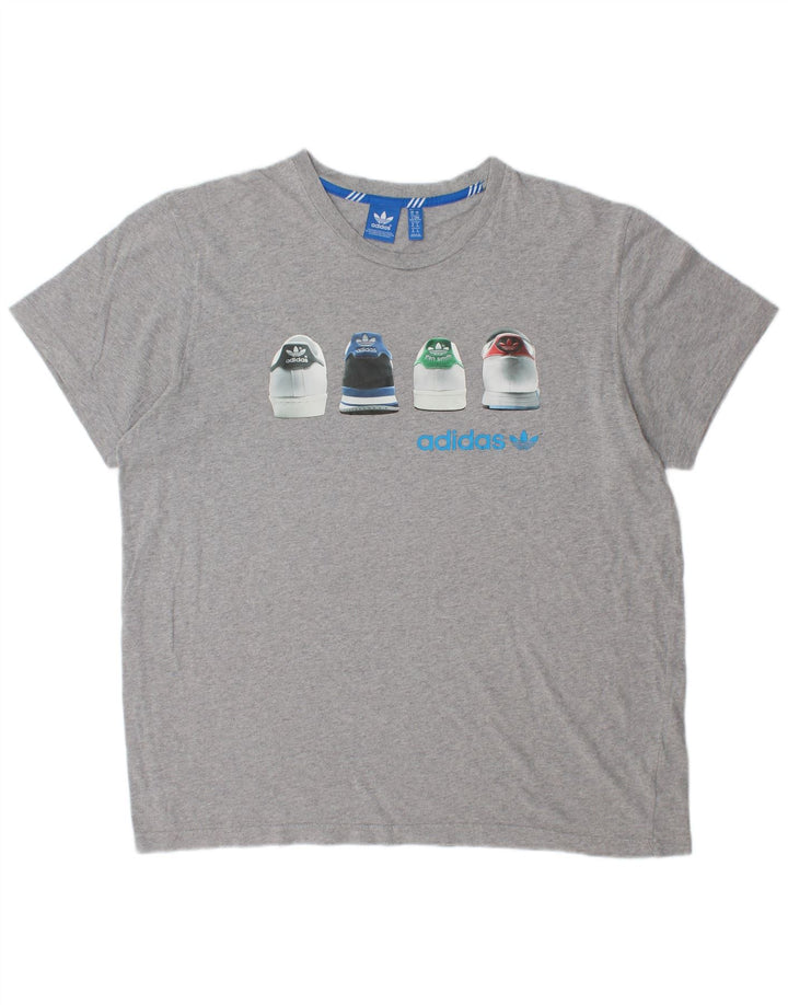 Ανδρικό γραφικό T-Shirt ADIDAS Top XL Γκρι