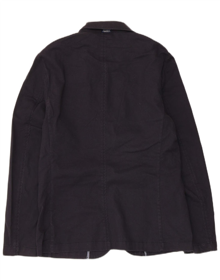 Superdry Ανδρικό μπλέιζερ με 2 κουμπιά μπουφάν UK 40 Large Navy Blue Cotton