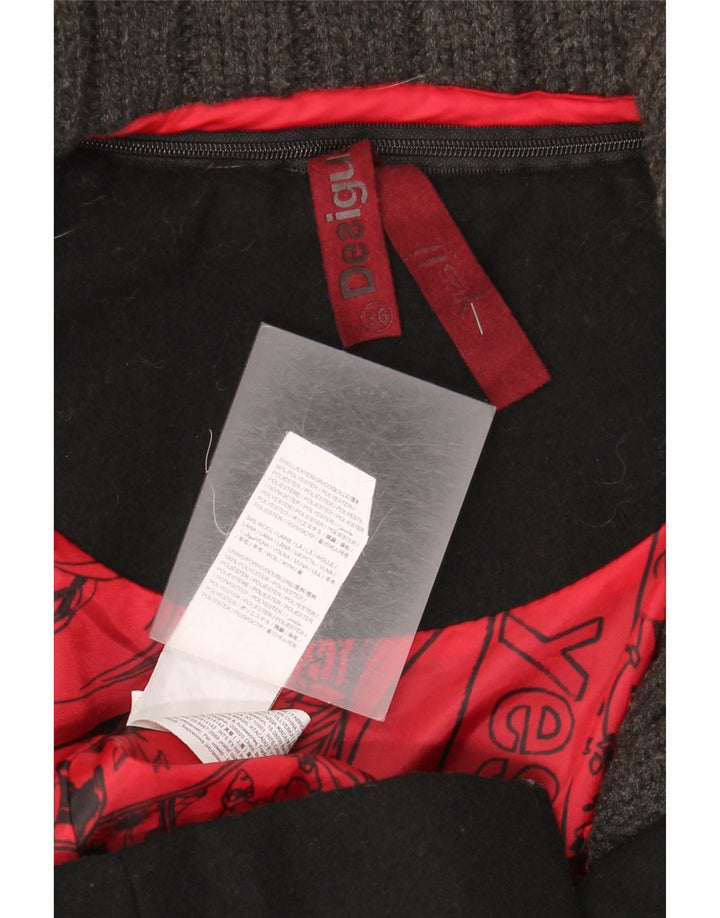 Γυναικείο παλτό Desigual Graphic EU 36 Small Black Polyester